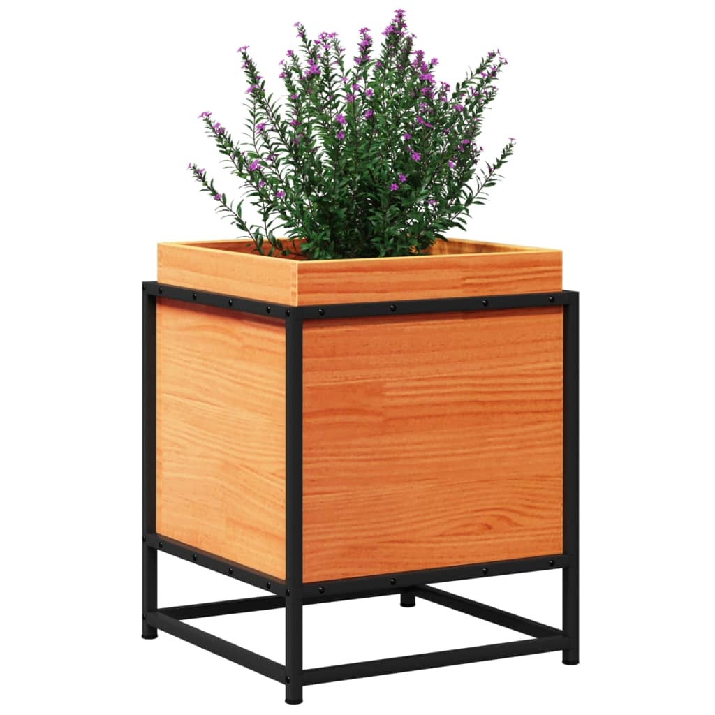 VidaXL Plantenbak 40x40x50 cm massief grenenhout wasbruin