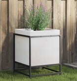 VidaXL Plantenbak 40x40x50 cm massief grenenhout wit