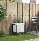 VidaXL Plantenbak 40x40x50 cm massief grenenhout wit
