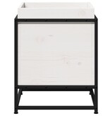 VidaXL Plantenbak 40x40x50 cm massief grenenhout wit