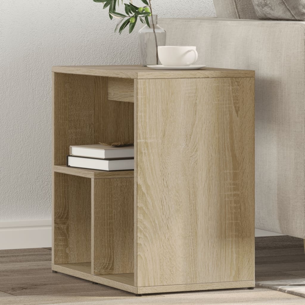 VidaXL Bijzettafels 2 st 50x30x50 cm bewerkt hout sonoma eikenkleurig