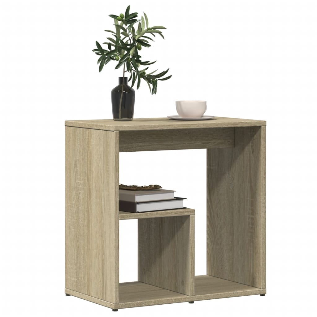 VidaXL Bijzettafels 2 st 50x30x50 cm bewerkt hout sonoma eikenkleurig