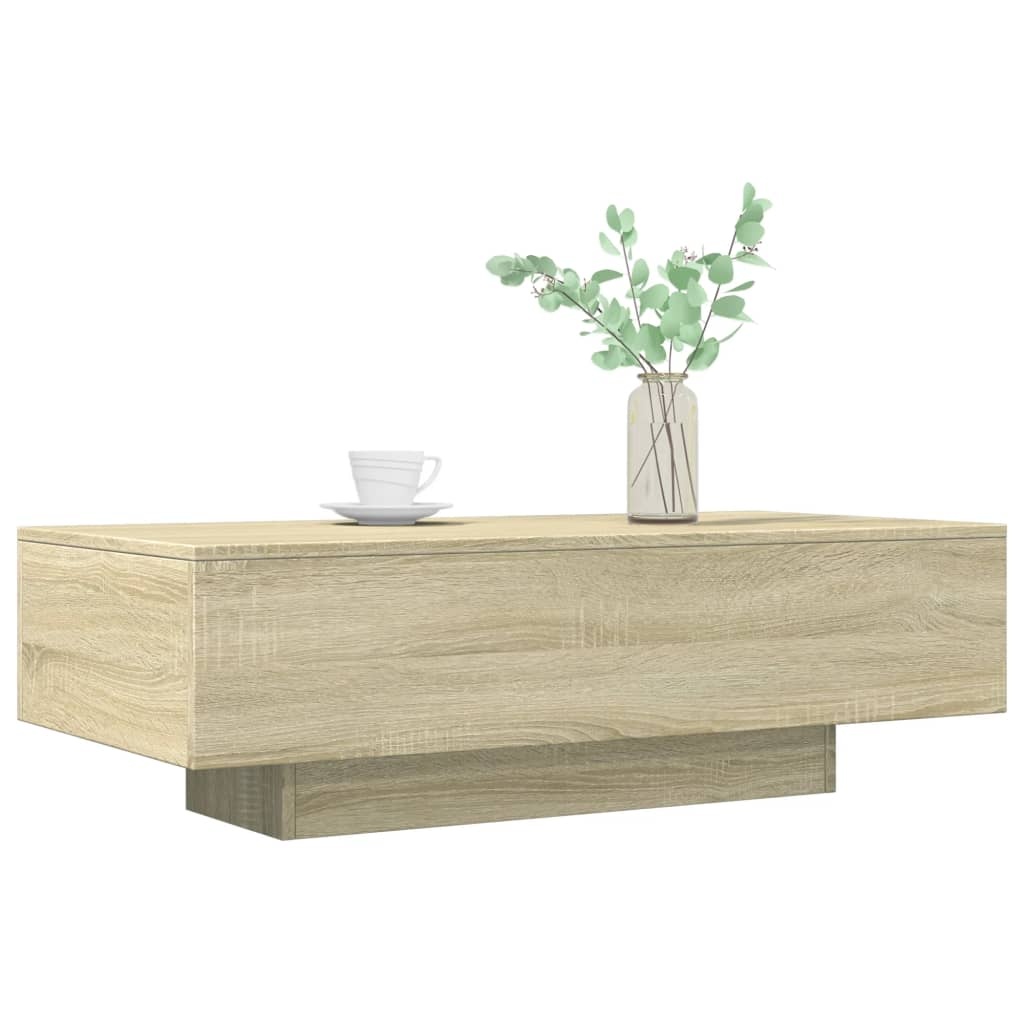 VidaXL Salontafel 100x49,5x31 cm bewerkt hout sonoma eikenkleurig