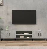 VidaXL Tv-meubel 180x31,5x40 cm bewerkt hout betongrijs