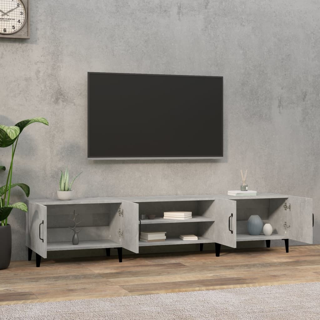 VidaXL Tv-meubel 180x31,5x40 cm bewerkt hout betongrijs