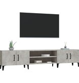 VidaXL Tv-meubel 180x31,5x40 cm bewerkt hout betongrijs