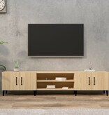 VidaXL Tv-meubel 180x31,5x40 cm bewerkt hout sonoma eikenkleurig