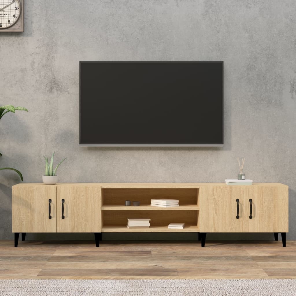 VidaXL Tv-meubel 180x31,5x40 cm bewerkt hout sonoma eikenkleurig