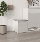 VidaXL Opbergbox met lade 40,5x40x40 cm bewerkt hout hoogglans wit