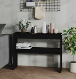 VidaXL Wandtafel 102x30x80 cm bewerkt hout zwart