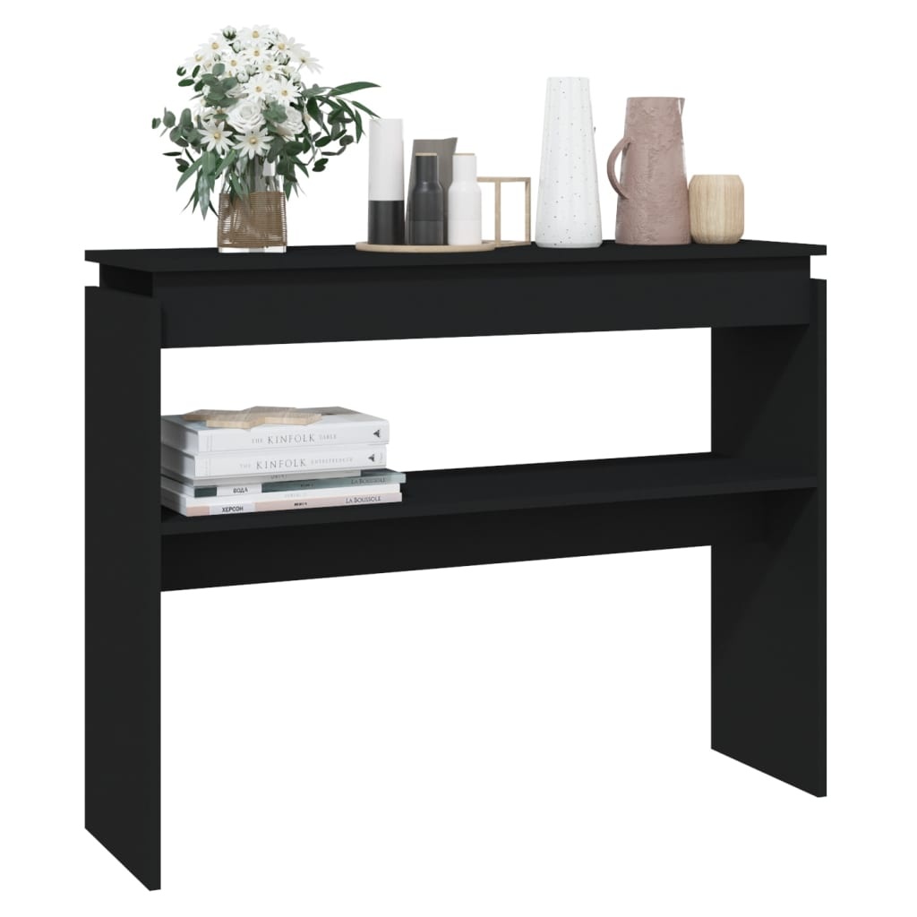 VidaXL Wandtafel 102x30x80 cm bewerkt hout zwart