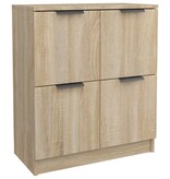 VidaXL Dressoir 60x30x70 cm bewerkt hout sonoma eikenkleurig