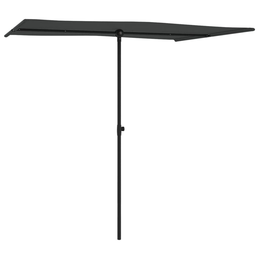 VidaXL Parasol met aluminium paal 2x1,5 m antraciet
