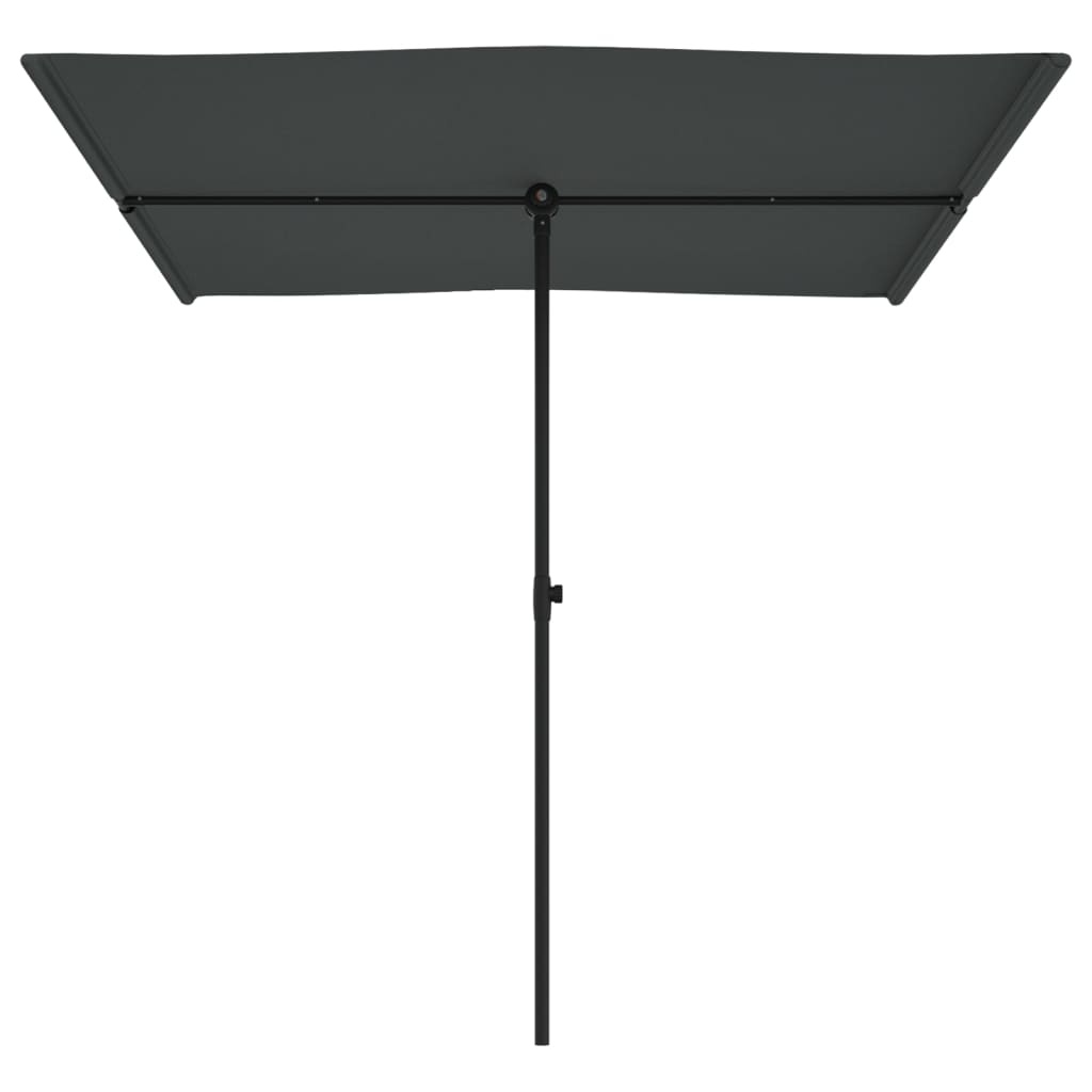 VidaXL Parasol met aluminium paal 2x1,5 m antraciet