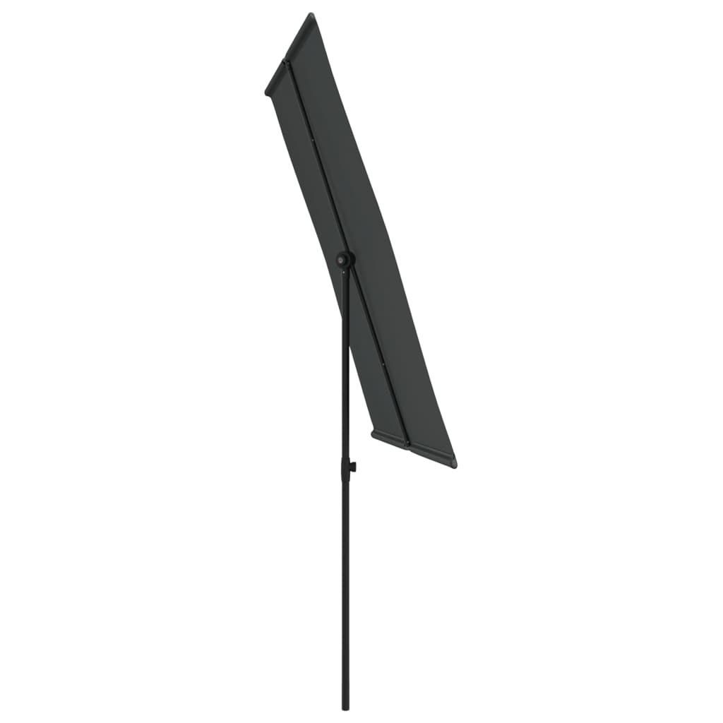 VidaXL Parasol met aluminium paal 2x1,5 m antraciet
