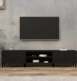 VidaXL Tv-meubel 180x31,5x40 cm bewerkt hout zwart