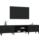 VidaXL Tv-meubel 180x31,5x40 cm bewerkt hout zwart