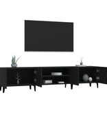 VidaXL Tv-meubel 180x31,5x40 cm bewerkt hout zwart