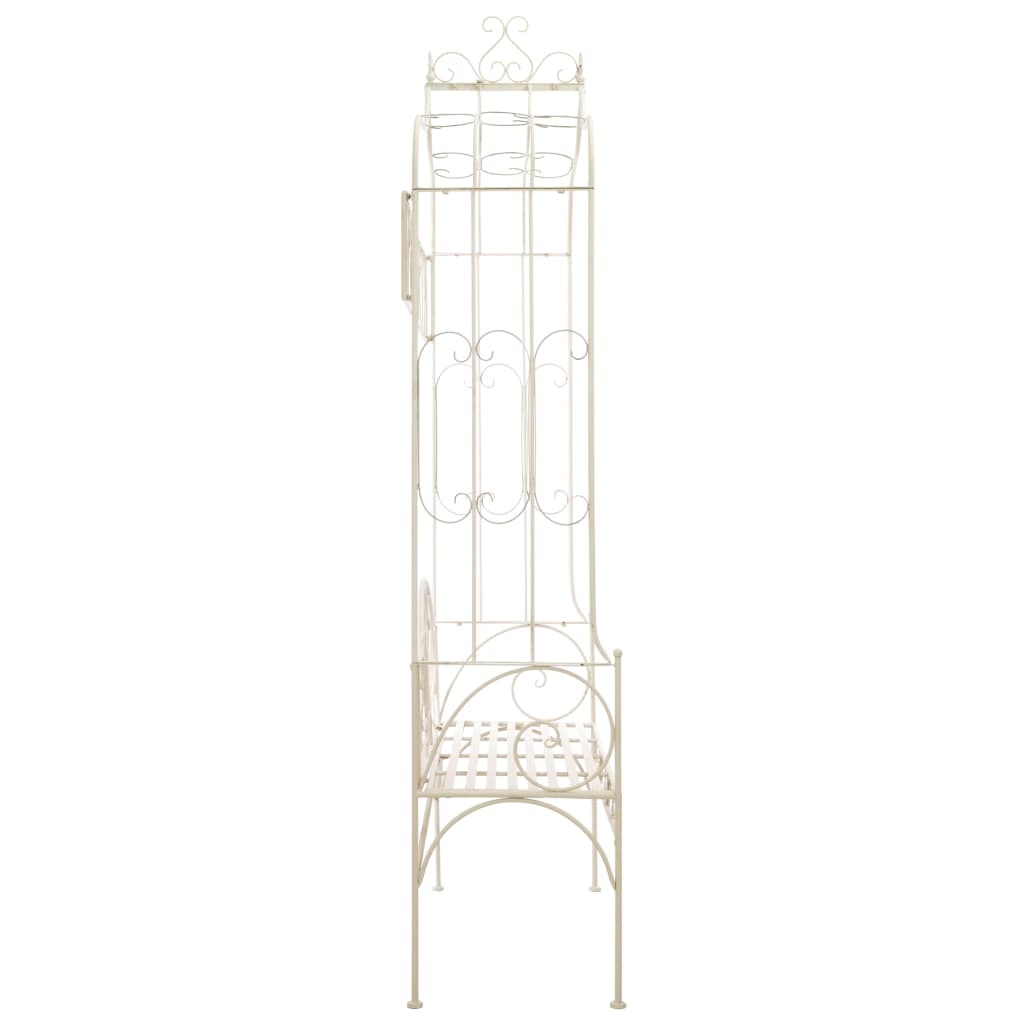 VidaXL Tuinbank 122 cm ijzer antiekwit
