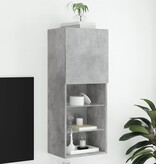 VidaXL Tv-meubel met LED-verlichting 40,5x30x102 cm betongrijs