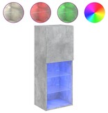 VidaXL Tv-meubel met LED-verlichting 40,5x30x102 cm betongrijs