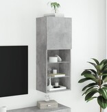 VidaXL Tv-meubel met LED-verlichting 40,5x30x102 cm betongrijs