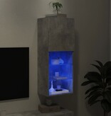 VidaXL Tv-meubel met LED-verlichting 40,5x30x102 cm betongrijs