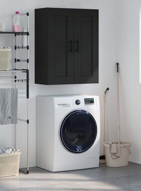 VidaXL Wandkast 69,5x34x90 cm bewerkt hout zwart