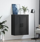 VidaXL Wandkast 69,5x34x90 cm bewerkt hout zwart