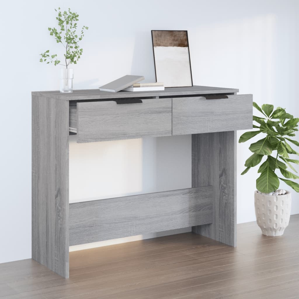 VidaXL Wandtafel 90x36x75 cm bewerkt hout grijs sonoma eikenkleurig