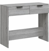 VidaXL Wandtafel 90x36x75 cm bewerkt hout grijs sonoma eikenkleurig