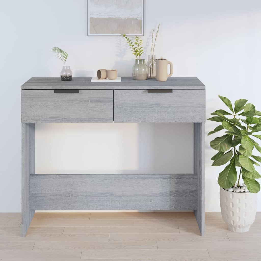 VidaXL Wandtafel 90x36x75 cm bewerkt hout grijs sonoma eikenkleurig