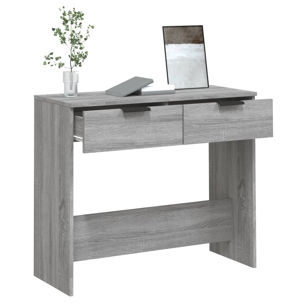 VidaXL Wandtafel 90x36x75 cm bewerkt hout grijs sonoma eikenkleurig