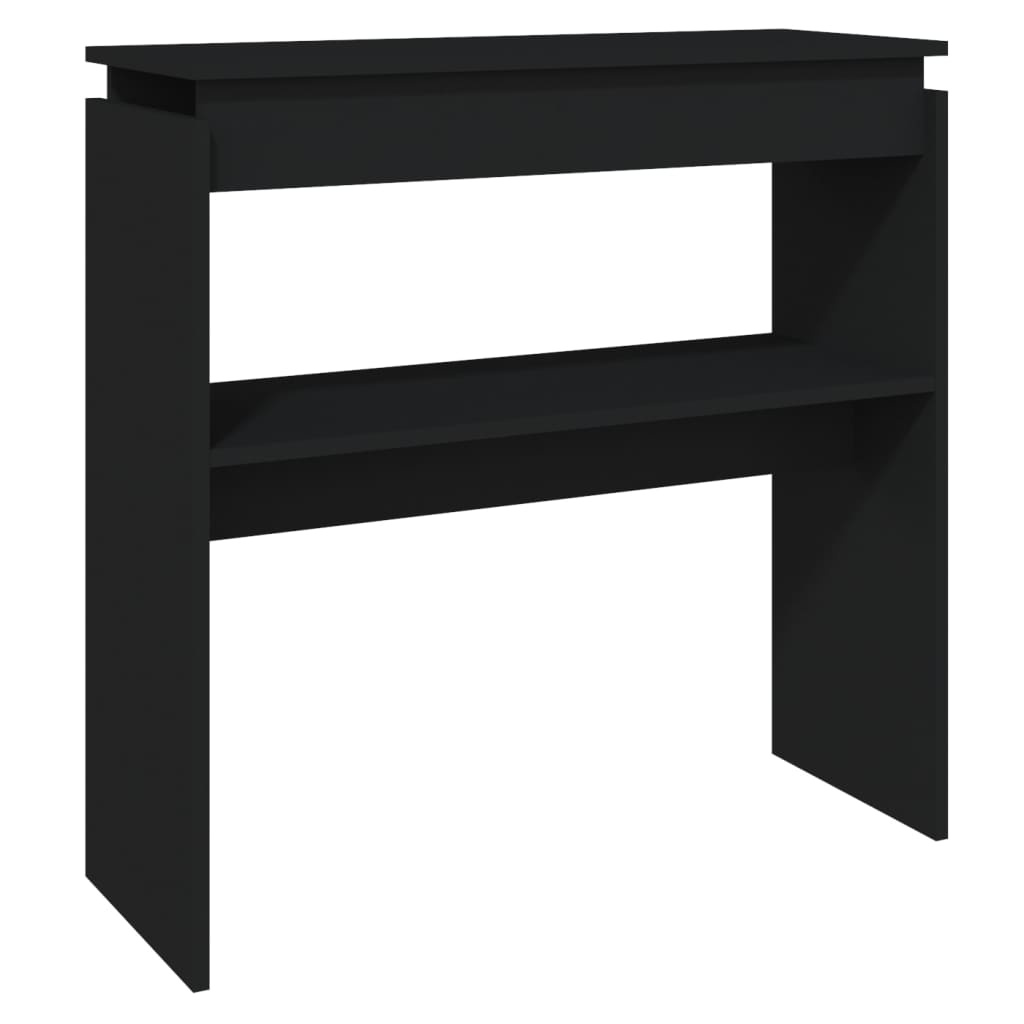 VidaXL Wandtafel 80x30x80 cm spaanplaat zwart