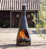 VidaXL Openhaard Kingston 43x120 cm staal matzwart