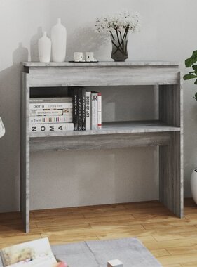 VidaXL Wandtafel 80x30x80 cm bewerkt hout grijs sonoma eikenkleurig