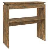 VidaXL Wandtafel 80x30x80 cm bewerkt hout gerookt eikenkleurig