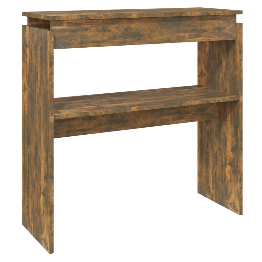 VidaXL Wandtafel 80x30x80 cm bewerkt hout gerookt eikenkleurig