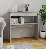 VidaXL Wandtafel 80x30x80 cm spaanplaat betongrijs