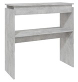 VidaXL Wandtafel 80x30x80 cm spaanplaat betongrijs