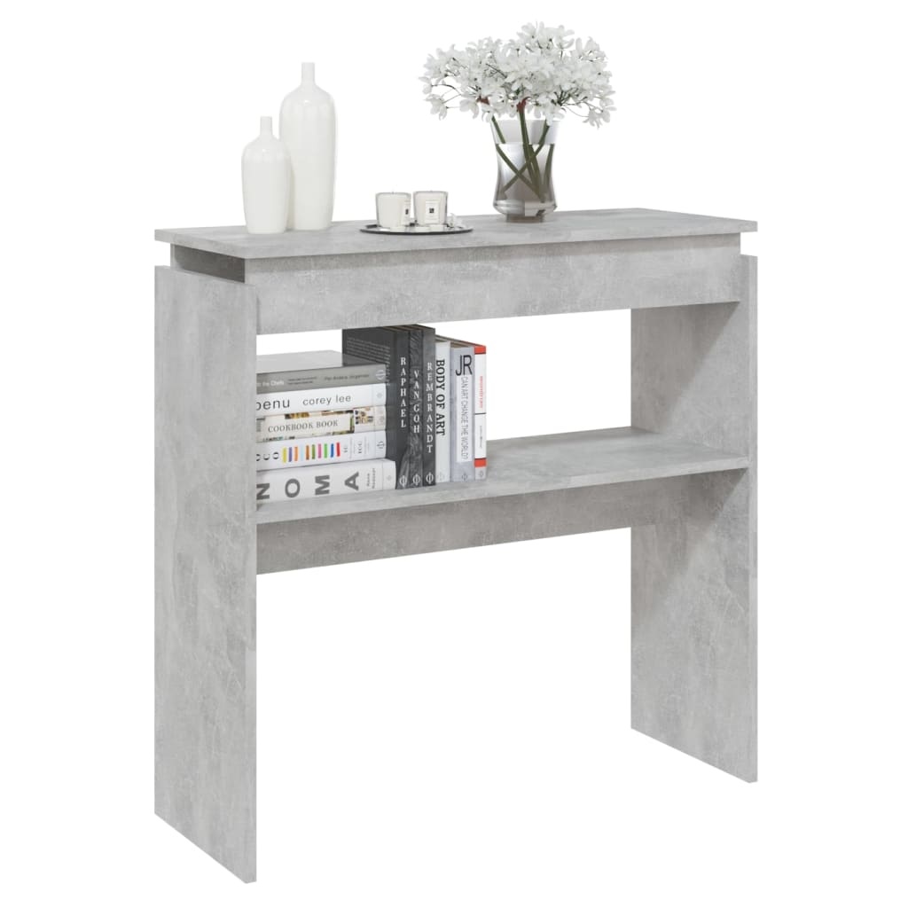 VidaXL Wandtafel 80x30x80 cm spaanplaat betongrijs