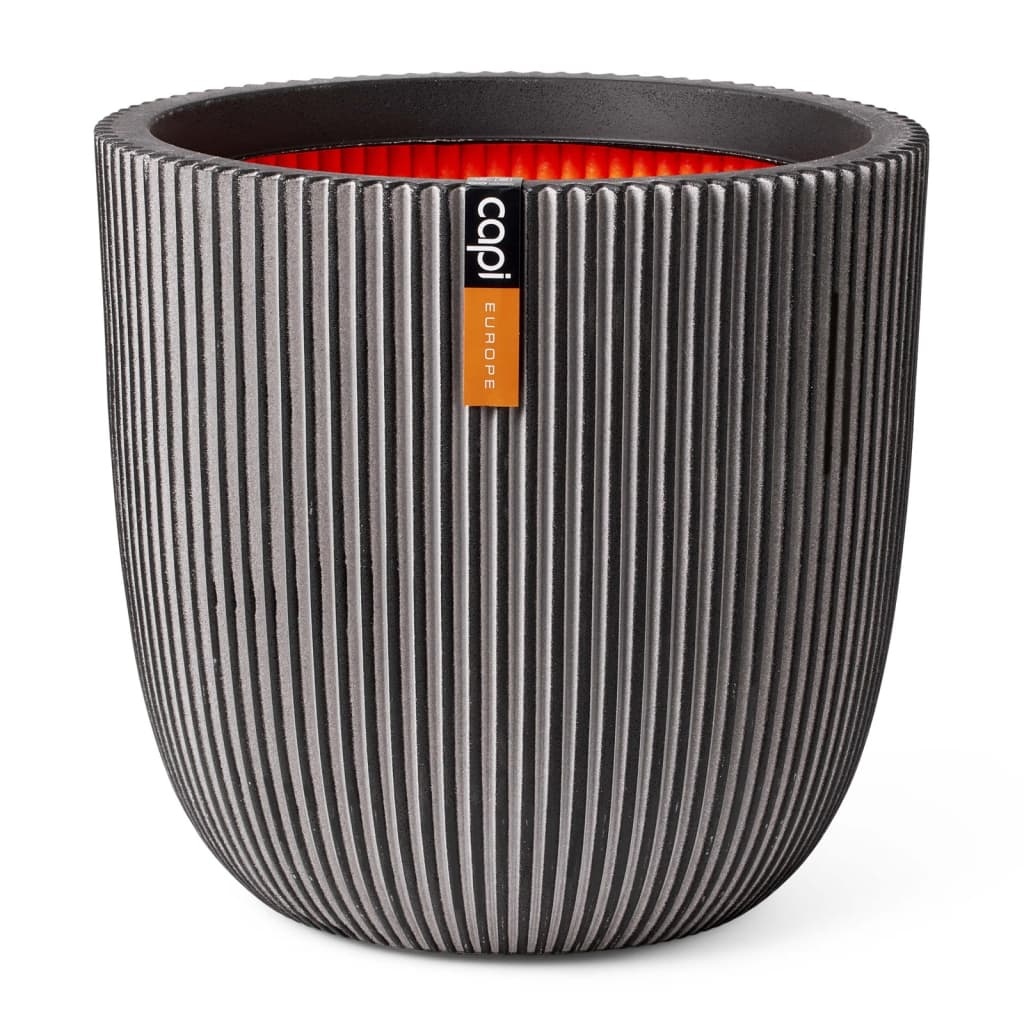 VidaXL Plantenbak Groove 35x34 cm antracietkleurig