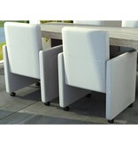 VidaXL Eetkamerstoelen 2 st kunstleer wit