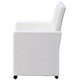 VidaXL Eetkamerstoelen 2 st kunstleer wit
