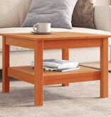 VidaXL Salontafel 55x55x40 cm massief grenenhout wasbruin