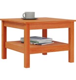 VidaXL Salontafel 55x55x40 cm massief grenenhout wasbruin