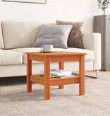 VidaXL Salontafel 45x45x40 cm massief grenenhout wasbruin