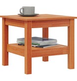 VidaXL Salontafel 45x45x40 cm massief grenenhout wasbruin