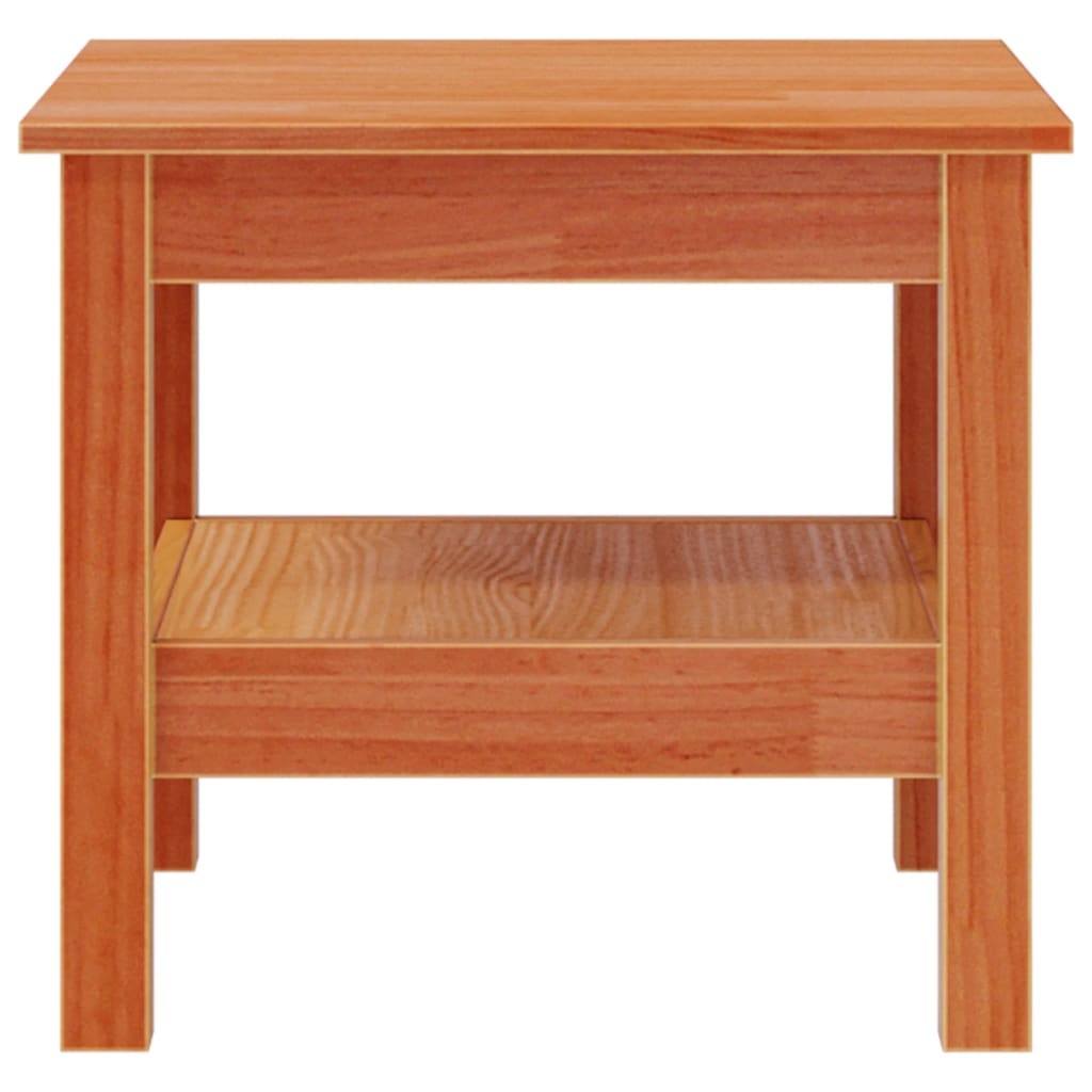 VidaXL Salontafel 45x45x40 cm massief grenenhout wasbruin