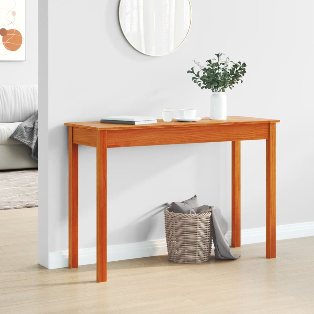 VidaXL Wandkast 110x40x75 cm massief grenenhout wasbruin